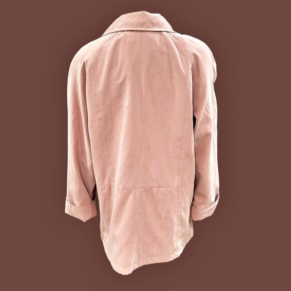 London Fog Womens Lightweight Zip-up Jacket Blazer Size M Petite Pink Lined - Picture 5 of 12